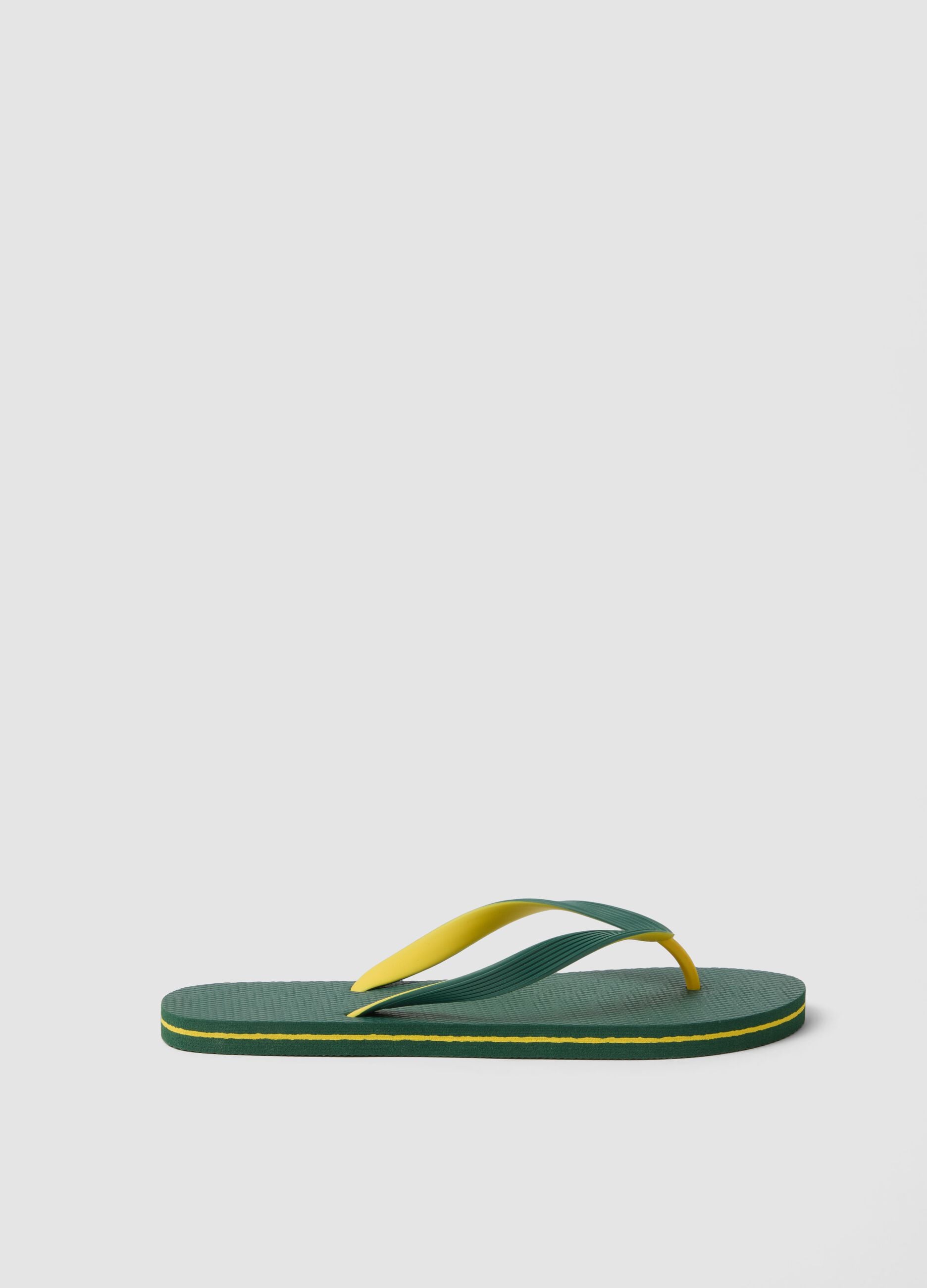 Green beach flip-flops