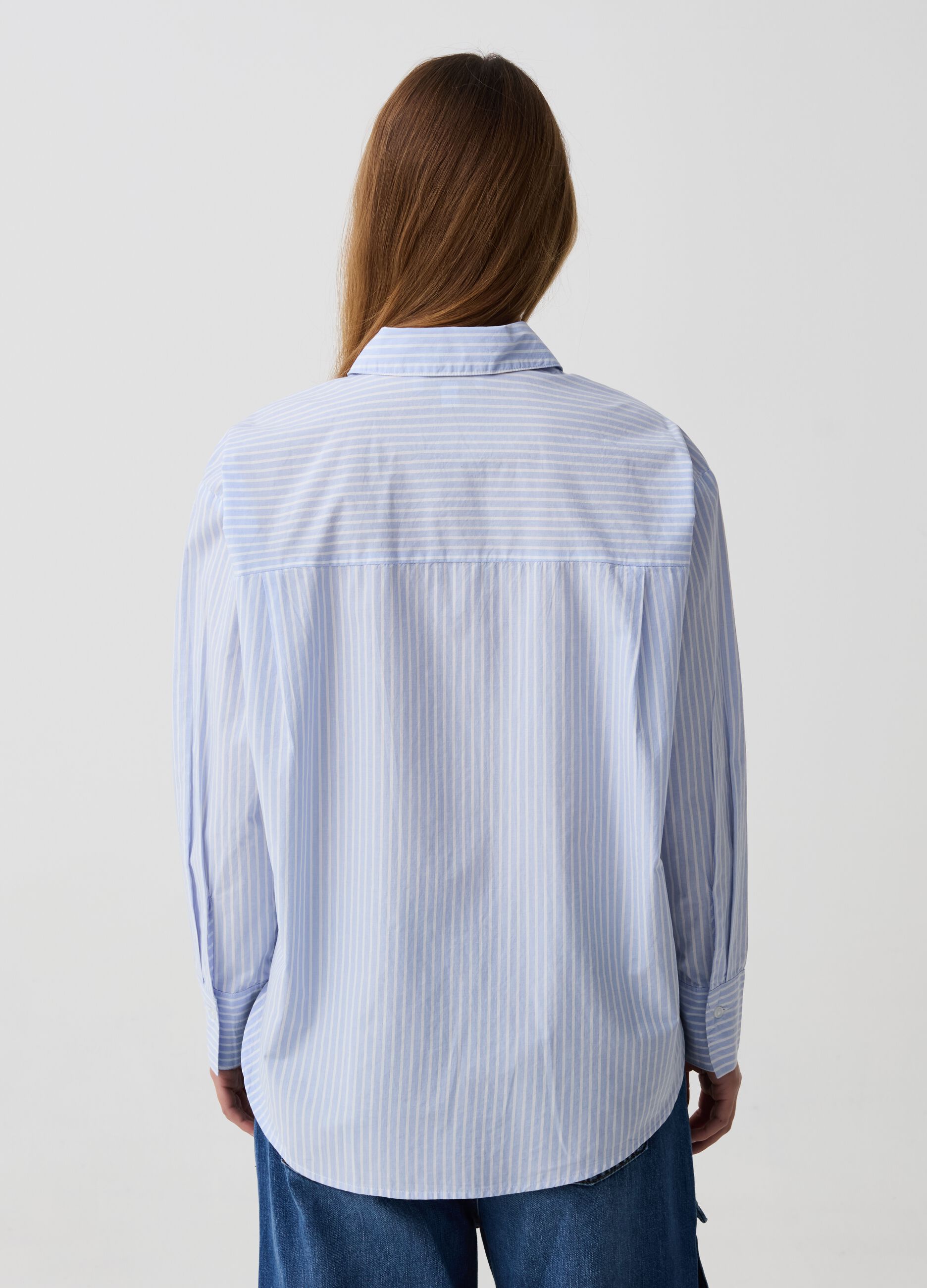 Boxy-fit poplin shirt