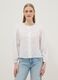 White pure cotton shirt regular fit with buttons and rounded collar_3