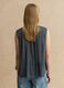 Blue sleeveless pure cotton blouse regular fit_3