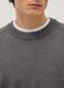 Grey crew-neck pure cotton sweater regular fit_3