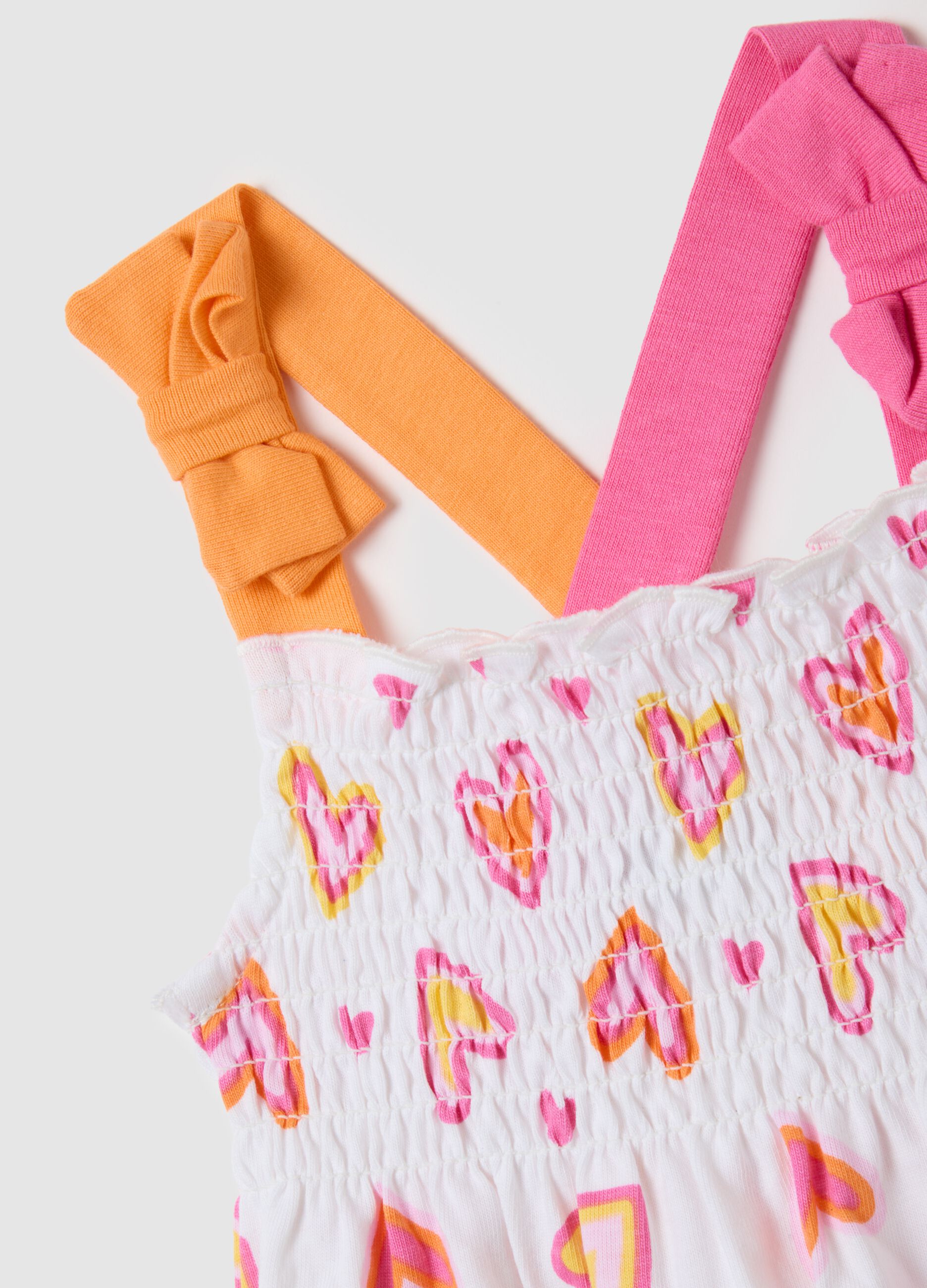 Abito da neonata in puro cotone multicolor wide fit