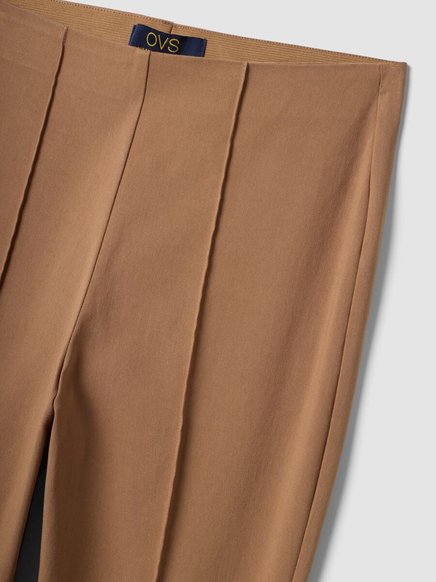 Leggings marroni in viscosa elasticizzato slim fit_6