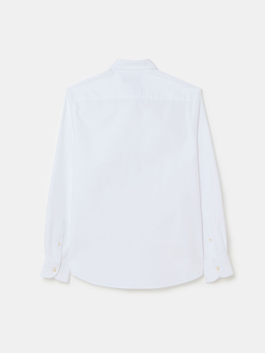 Solid colour Oxford cotton shirt_4