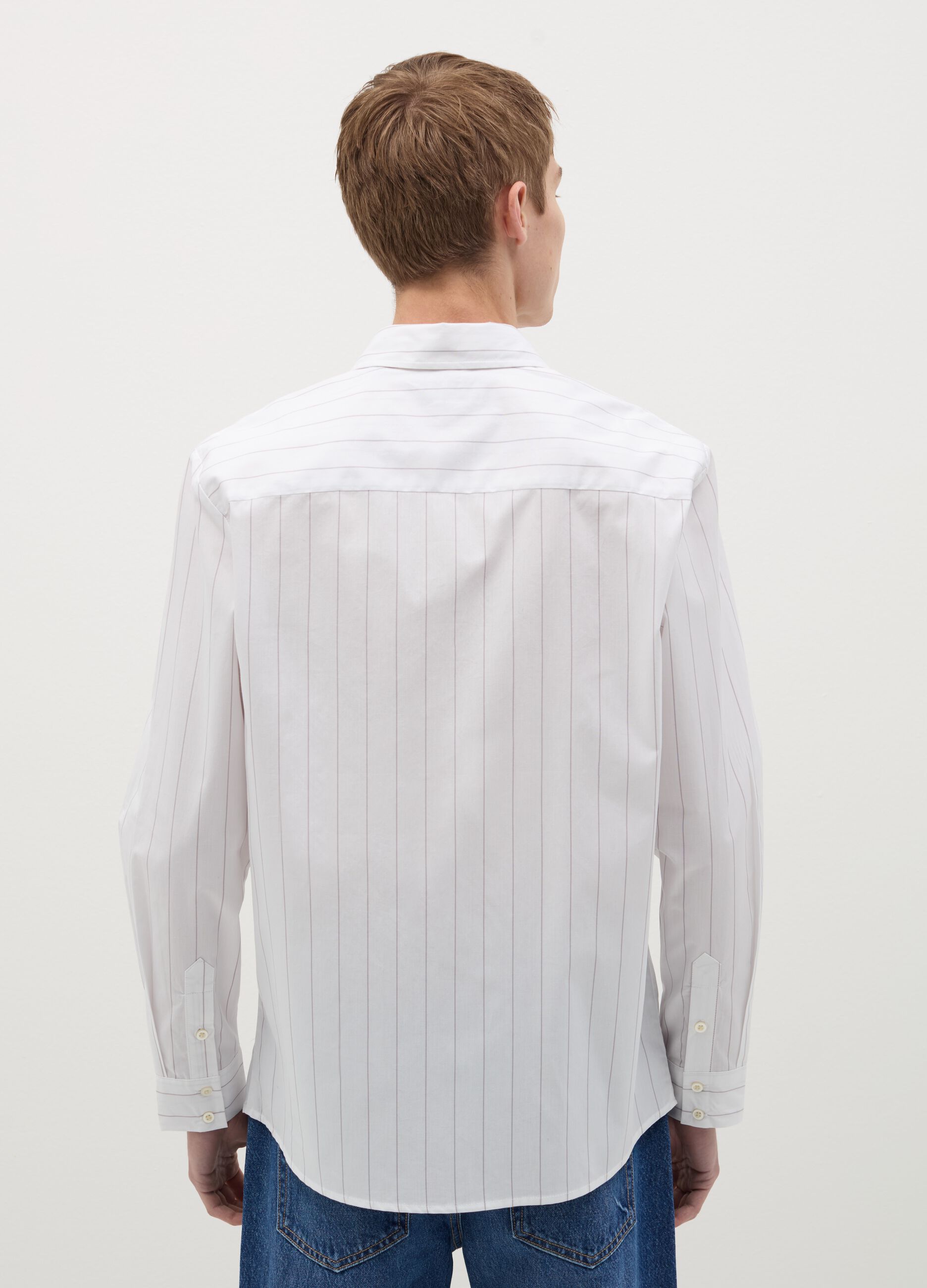 Pinstriped shirt with pocket