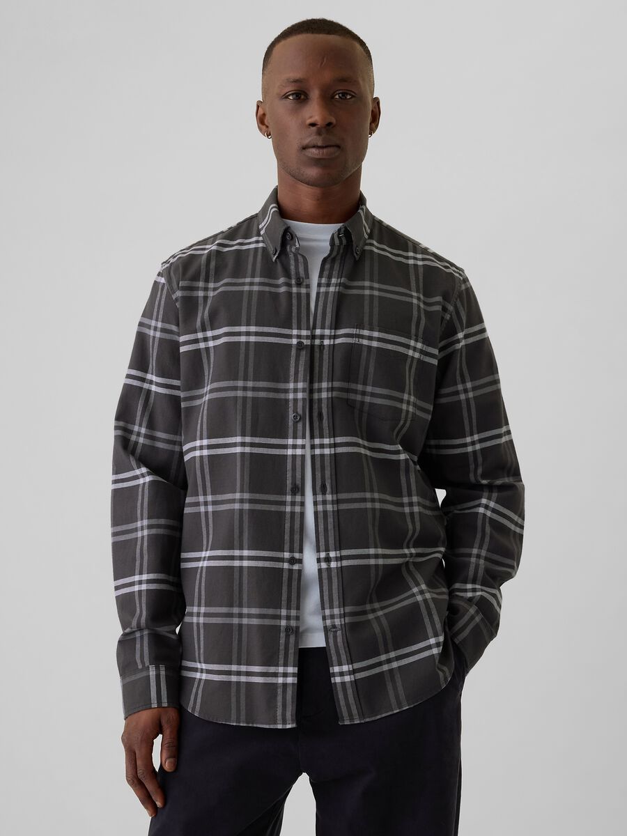 Camicia regular fit in cotone oxford_0