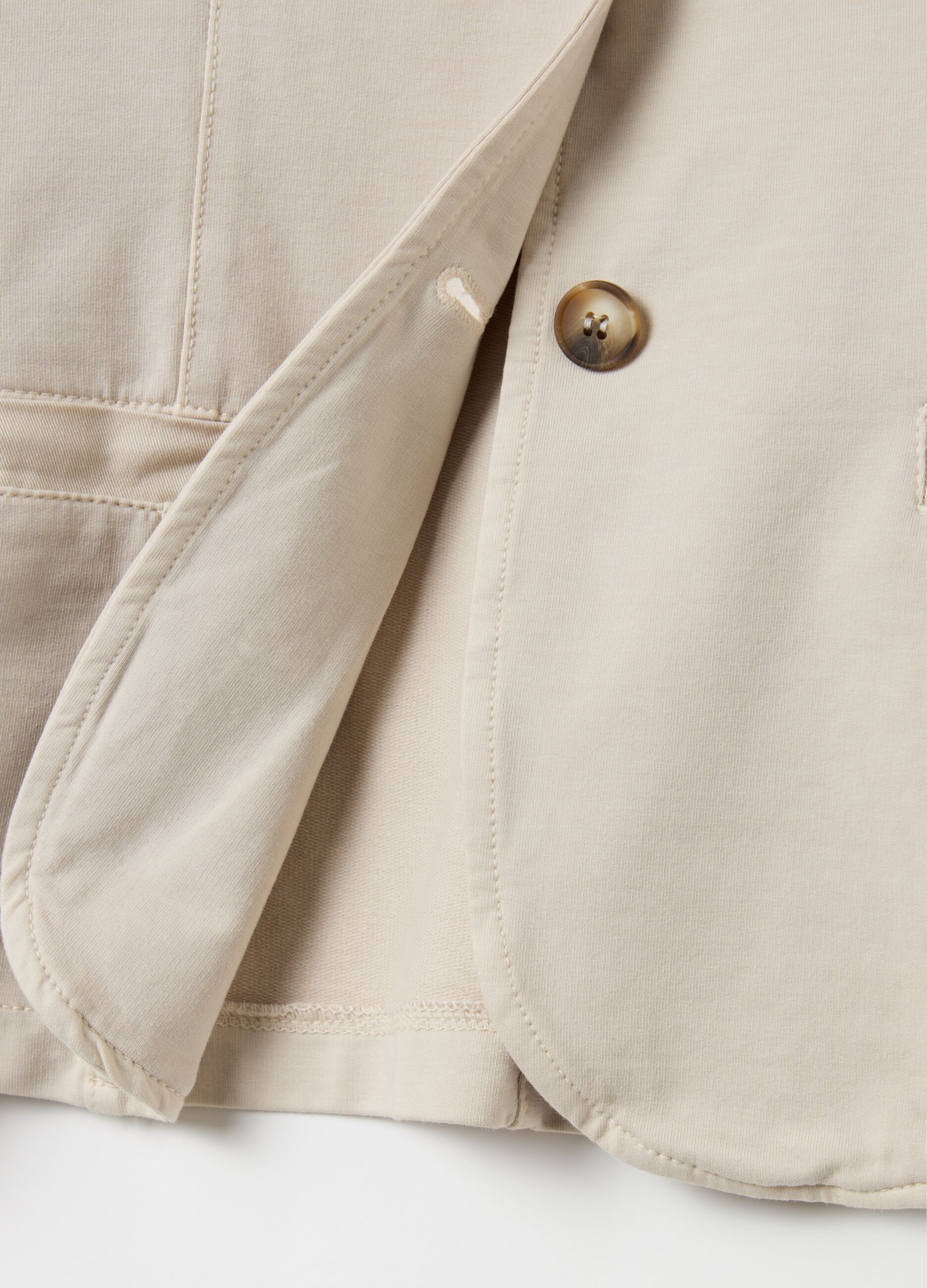 Single-breasted blazer in stretch cotton