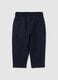 Pantaloni da bimba in cotone elasticizzato blu con glitter_1