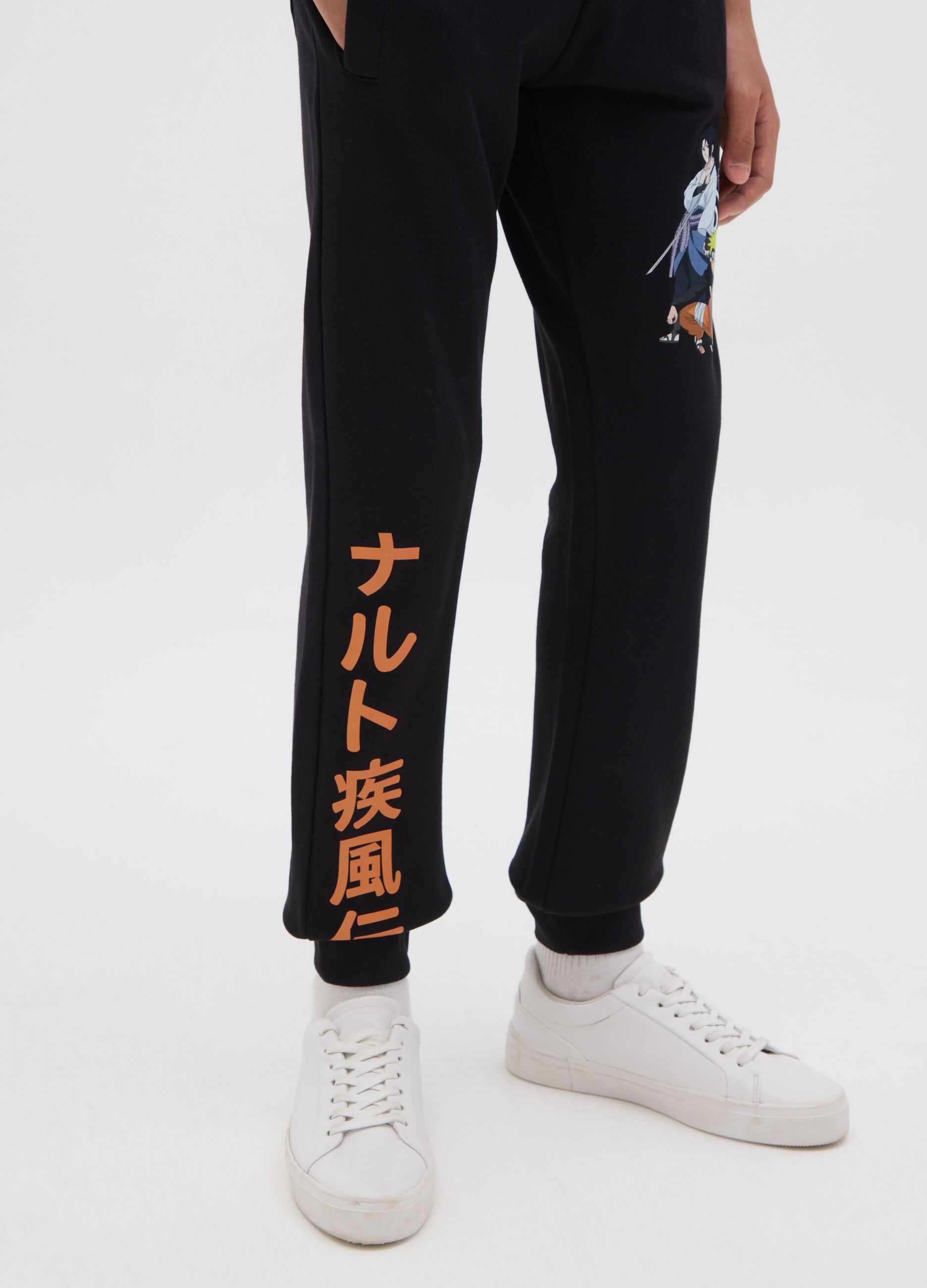 Joggers with drawstring and Naruto  print