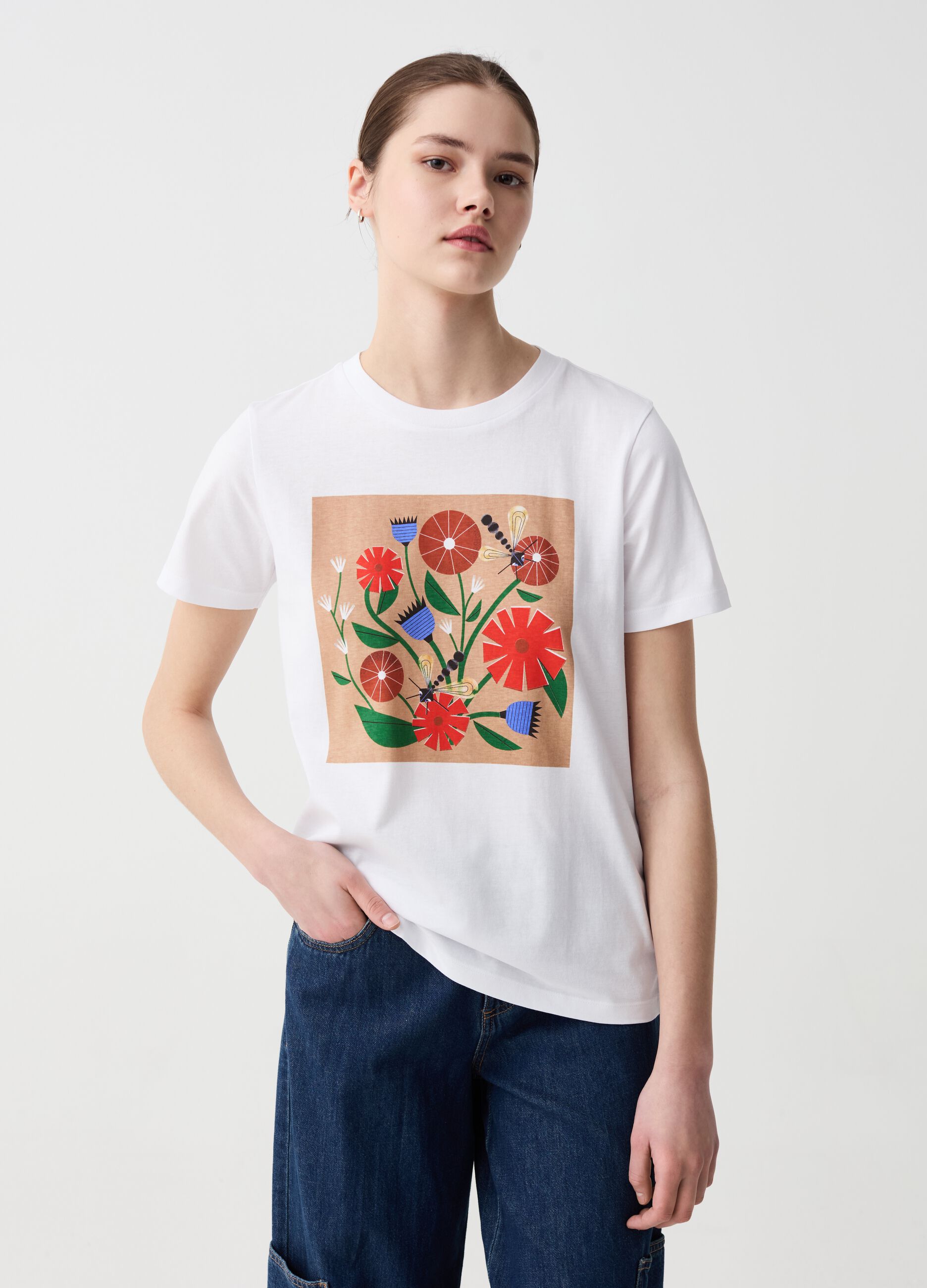 T-shirt with graphic illustration by Magda Azab