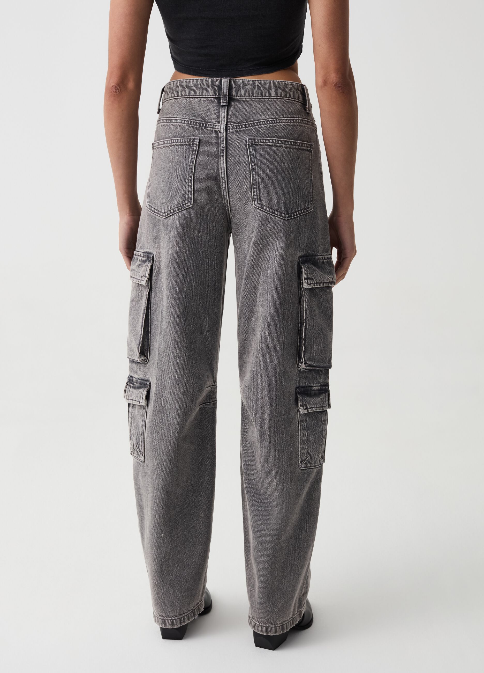B.ANGEL FOR THE SEA BEYOND multi-pocket cargo jeans