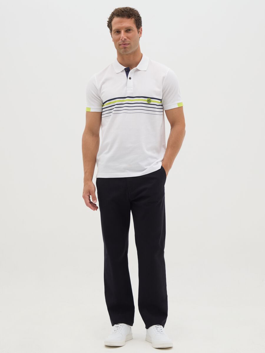 Polo da uomo in puro cotone multicolor_1