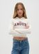 Girls' White Stretch Cotton T-shirt Regular Fit_0
