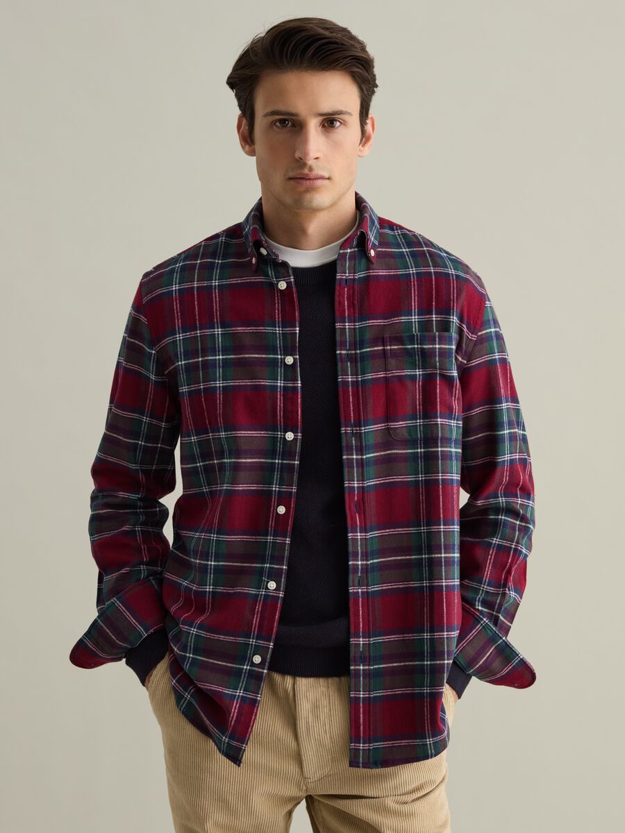 Chequered flannel shirt with pocket_0