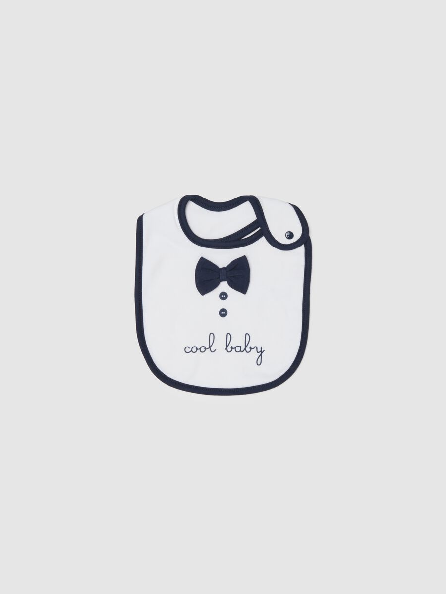 Baby Bib in Pure White Cotton_0