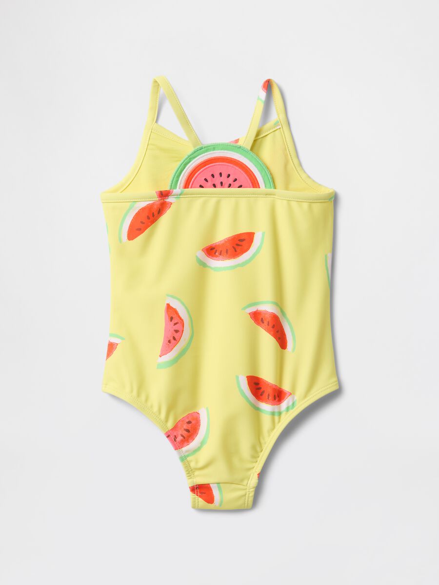 Yellow one-piece swimsuit with watermelon print GAP Kids_1