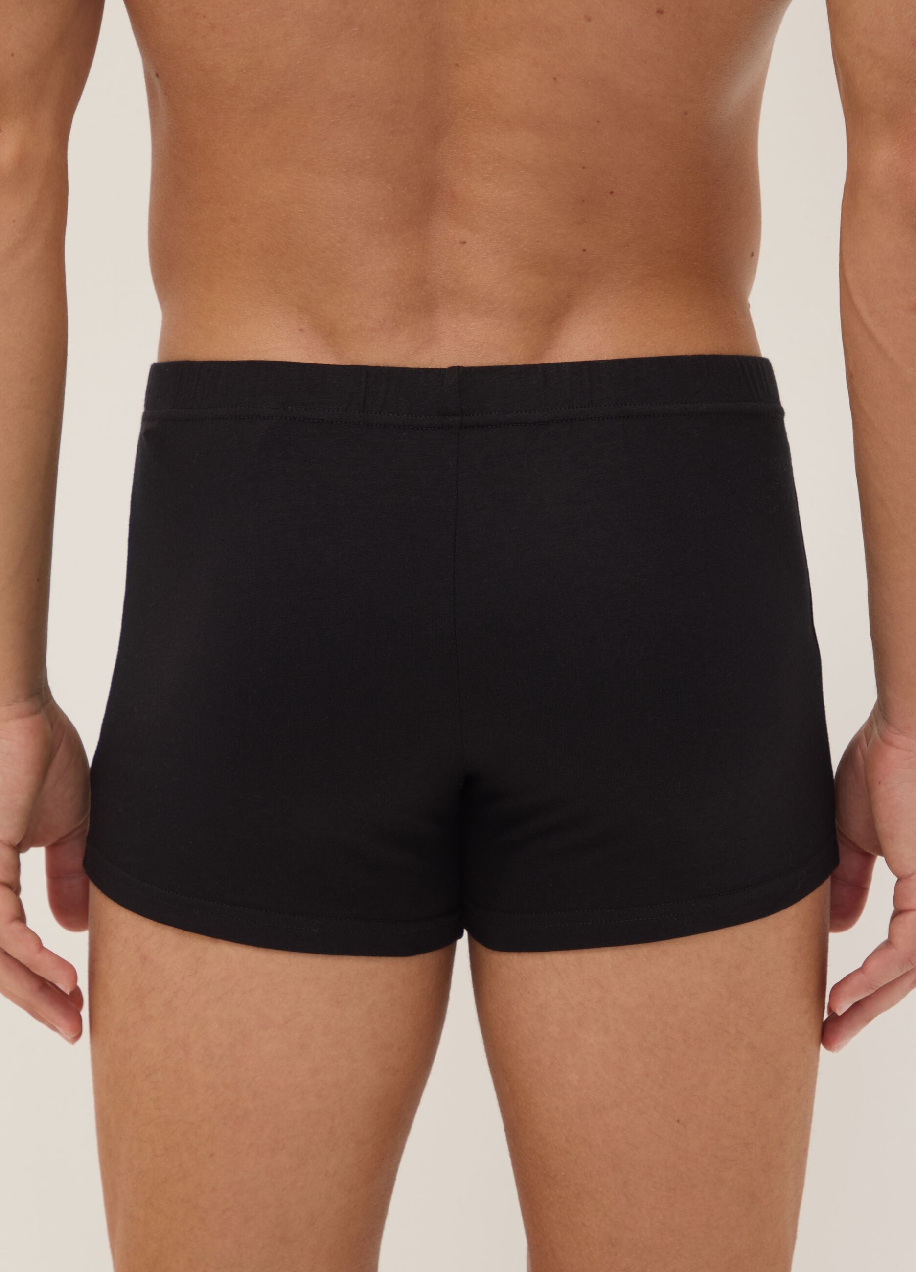 Black organic cotton boxer shorts