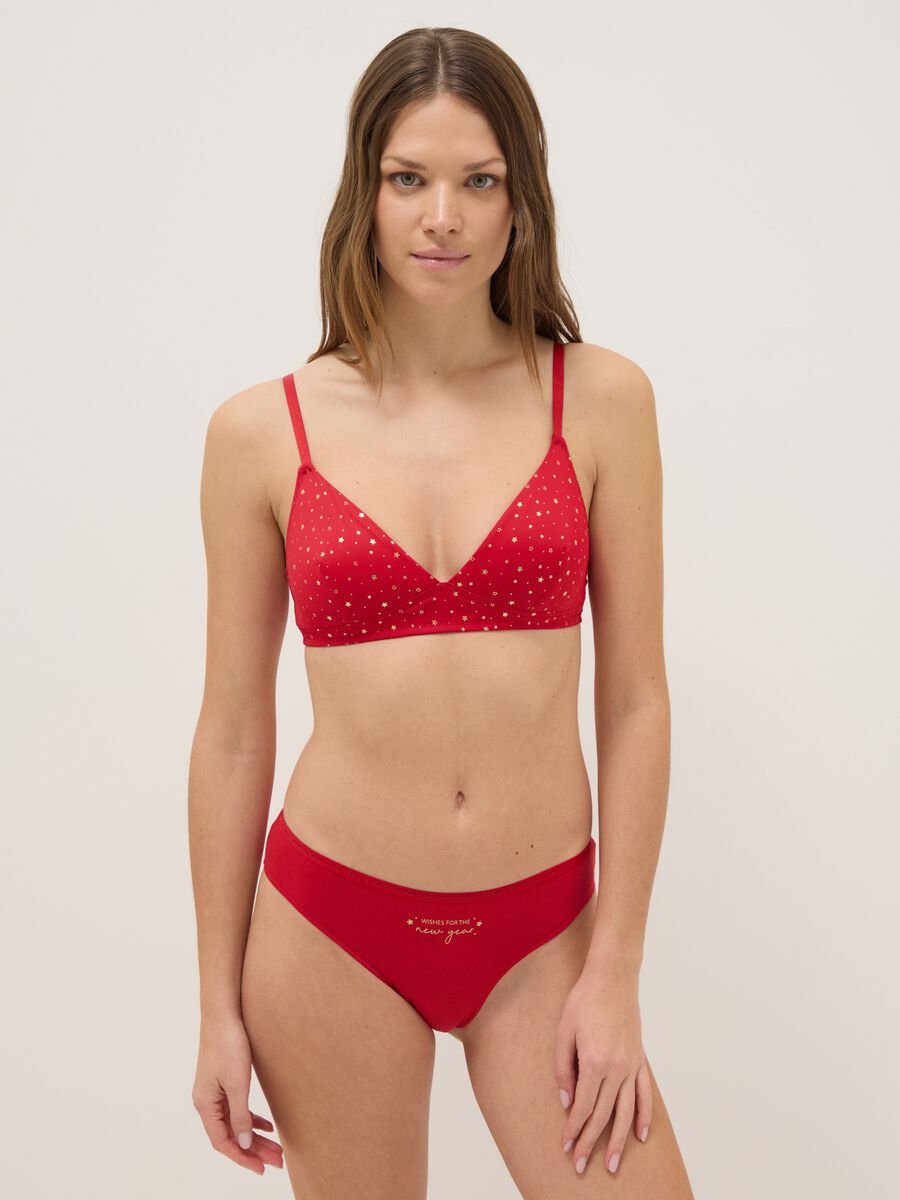 Red Stretch Cotton Underwear_0