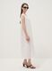 Long white pure linen dress, regular fit_0