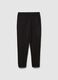 Black cotton blend trousers with regular fit_4