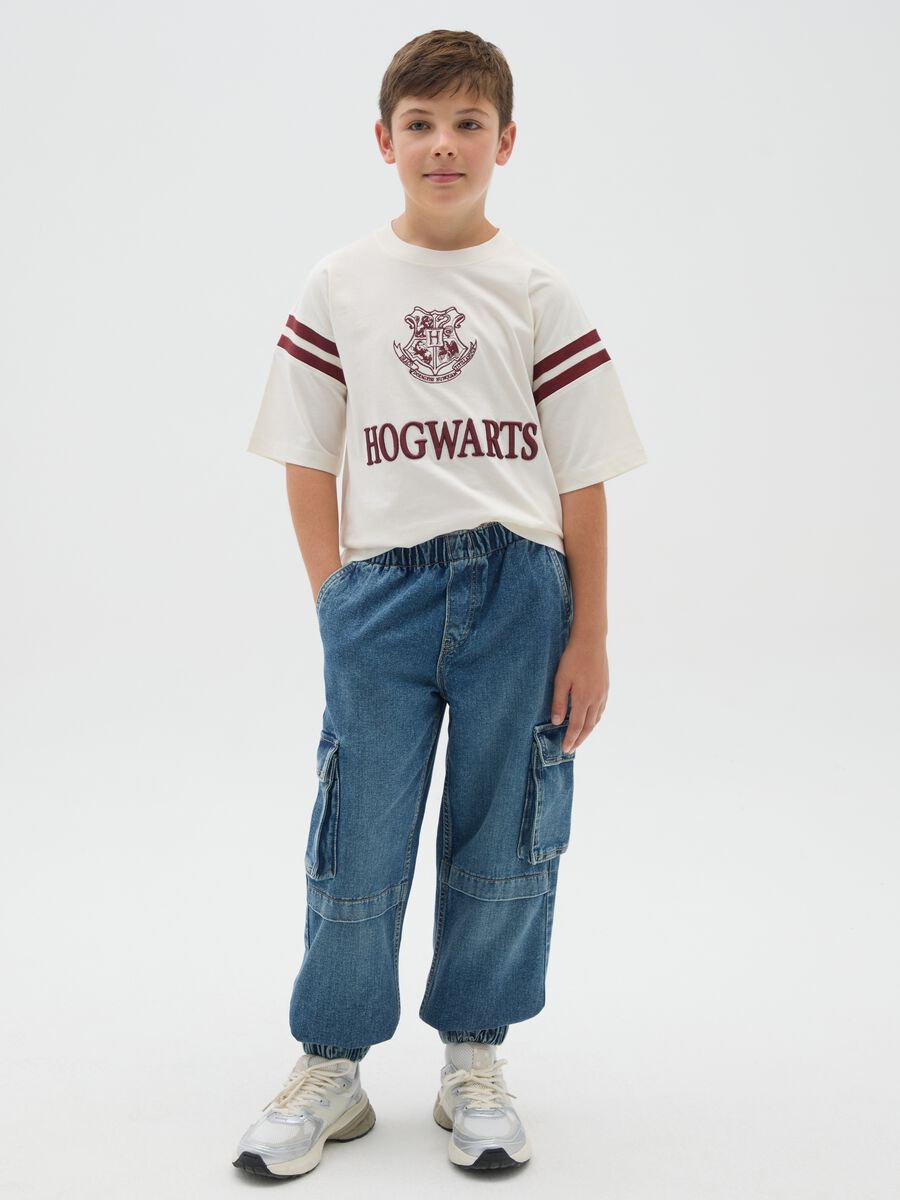 Boys' relaxed fit pure cotton denim trousers_1