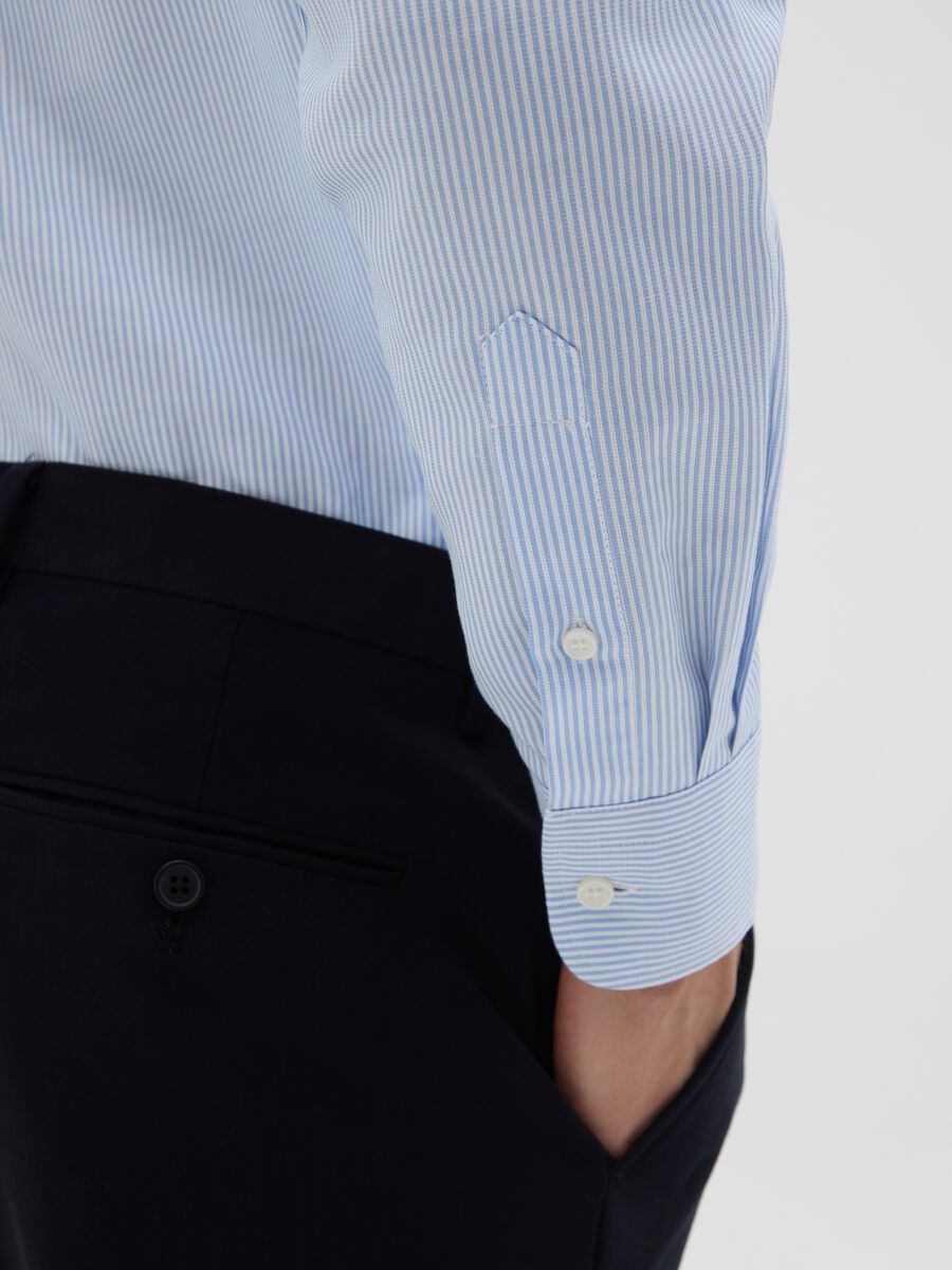 Men's Regular Fit Blue Pure Cotton Shirt_2