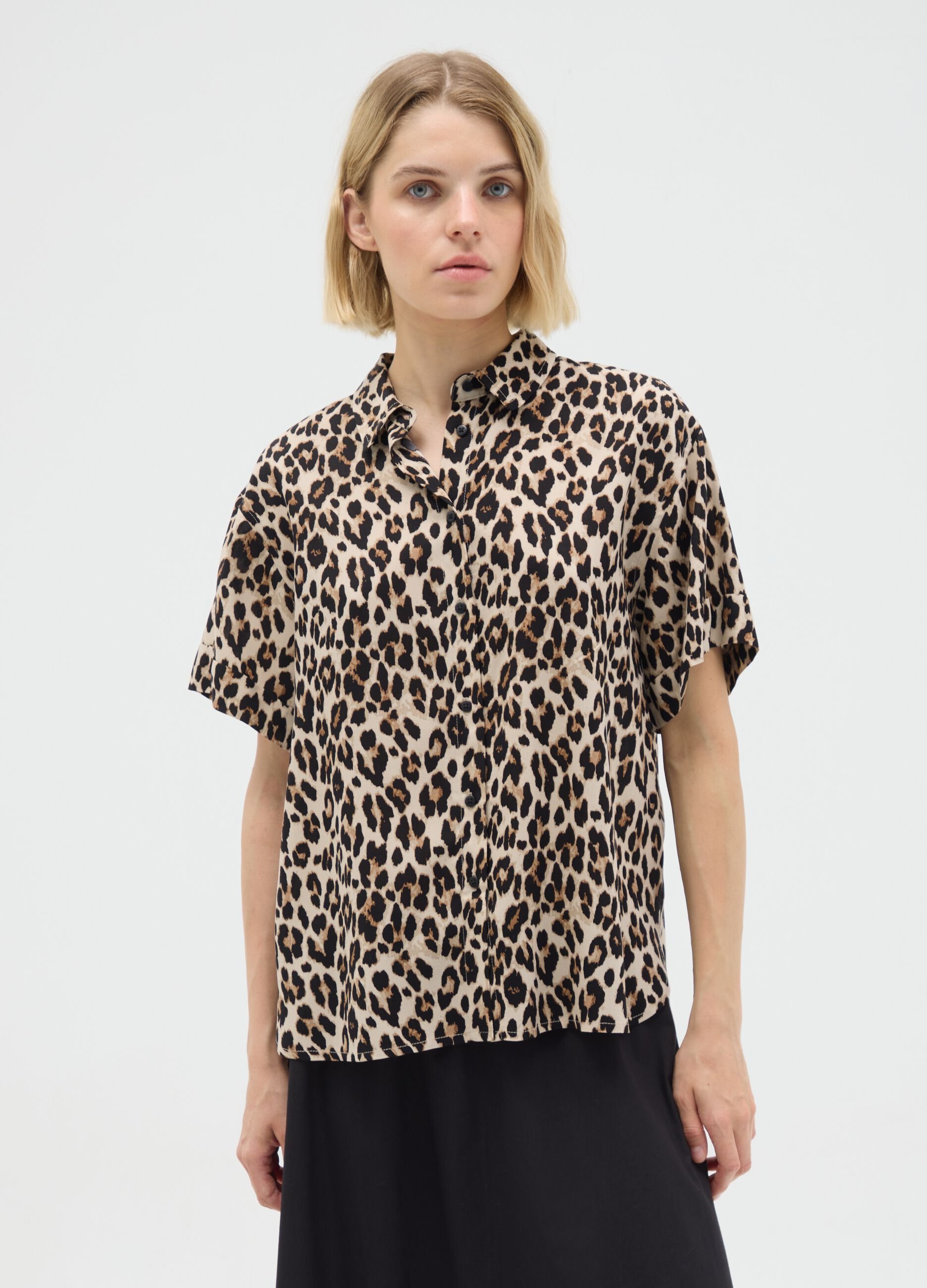 Women's multicolour viscose shirt