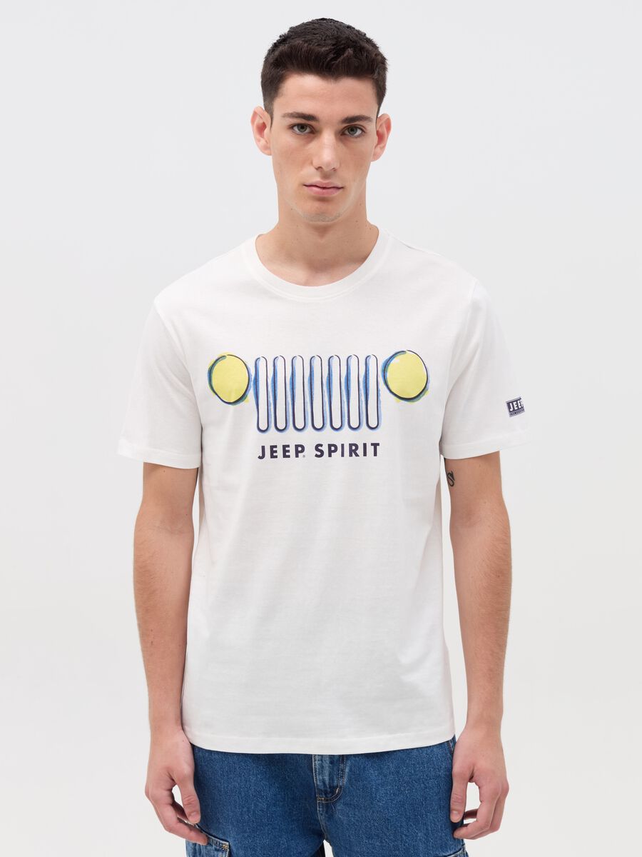 T-shirt in cotone stampa Jeep Spirit_0