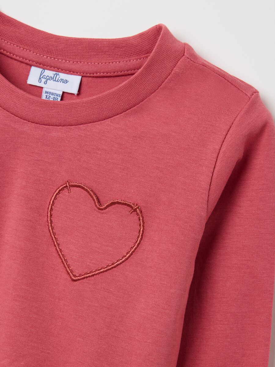 Girls' Long Sleeve Pink Cotton T-shirt_2