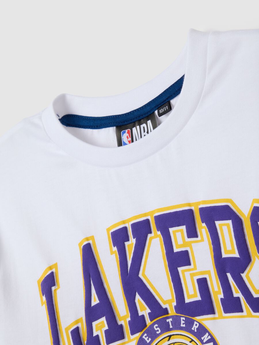 Completo da bambino in puro cotone multicolor con logo Lakers_3
