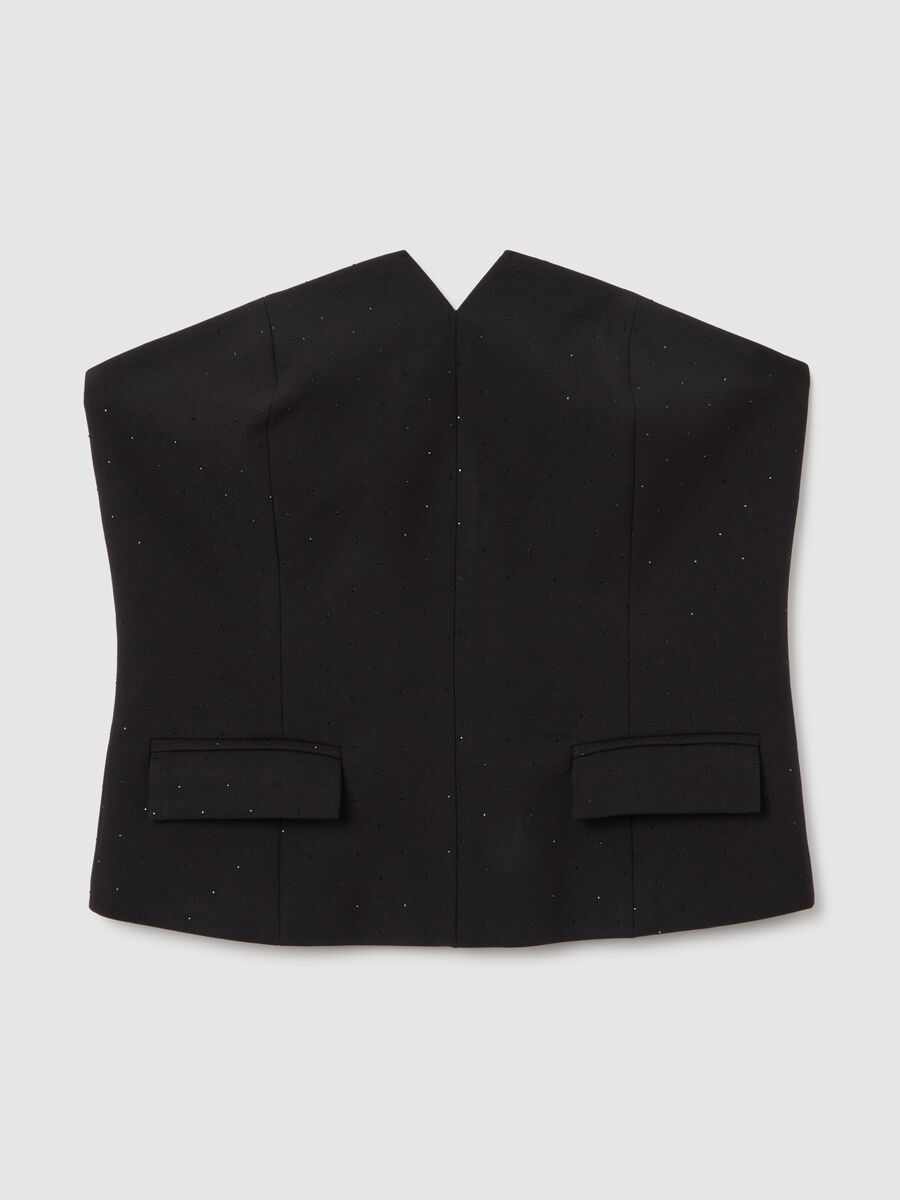 Corsetto nero slim fit con scollo a cuore_4