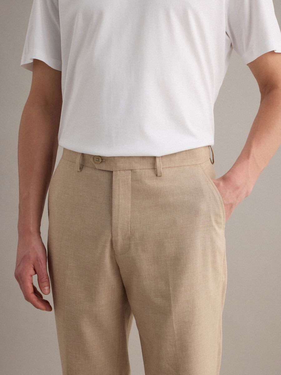 Pantaloni beige slim fit_3