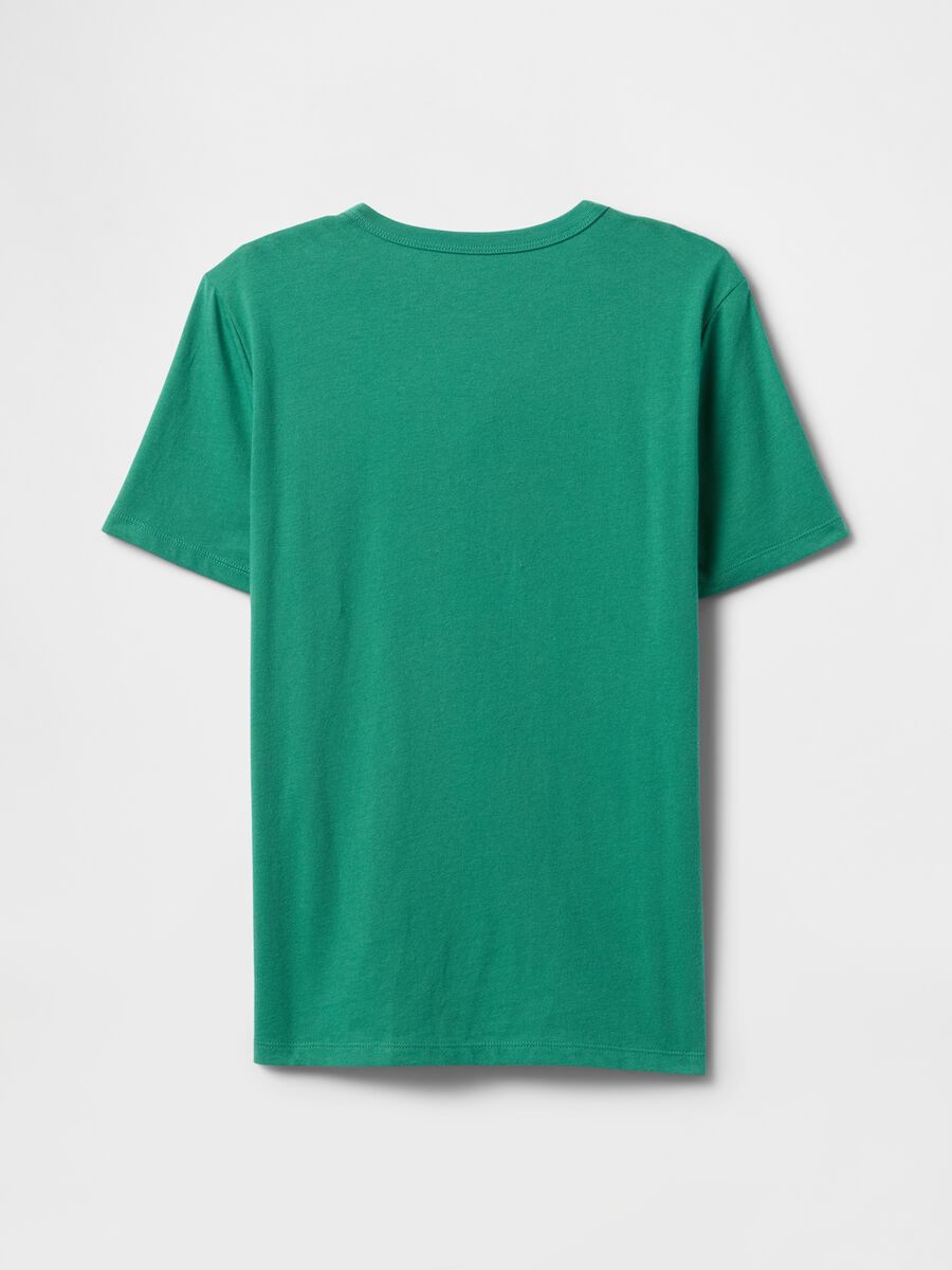 Green pure cotton T-shirt with GAP logo_1