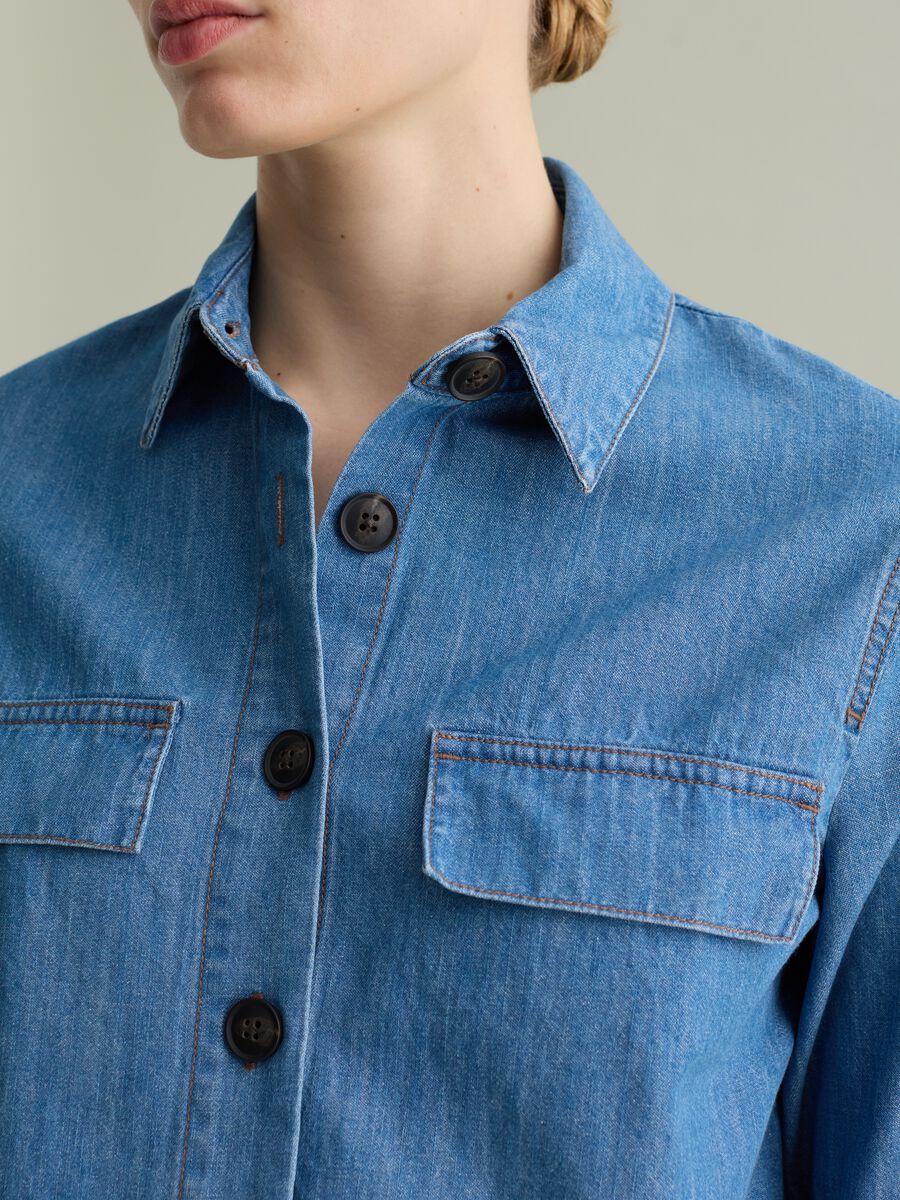 Boxy-fit denim shirt_2