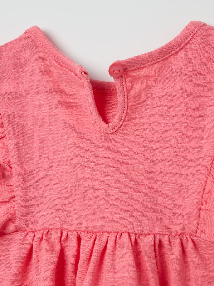 Cotton T-shirt with flounce_3