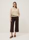Beige open-knit three-quarter sleeve jumper_1