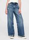 Wide denim cotton trousers for girls_1