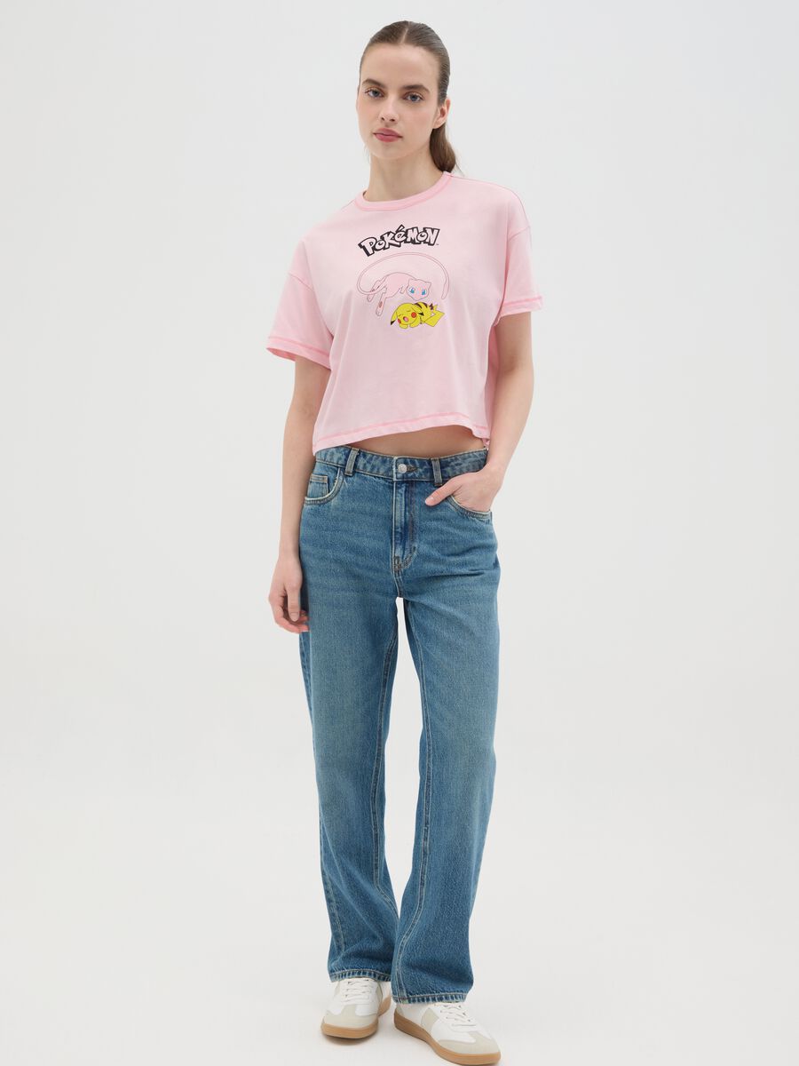 Pink T-shirt with Pokémon print_1