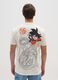 Beige pure cotton T-shirt with Dragonball logo_2
