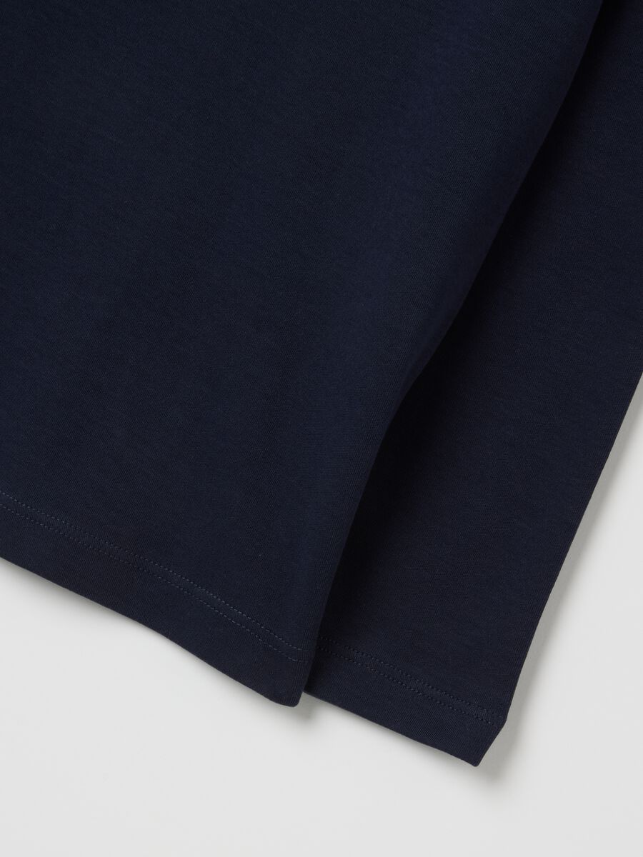 Child's Polo in Pure Blue Cotton Regular Fit_3