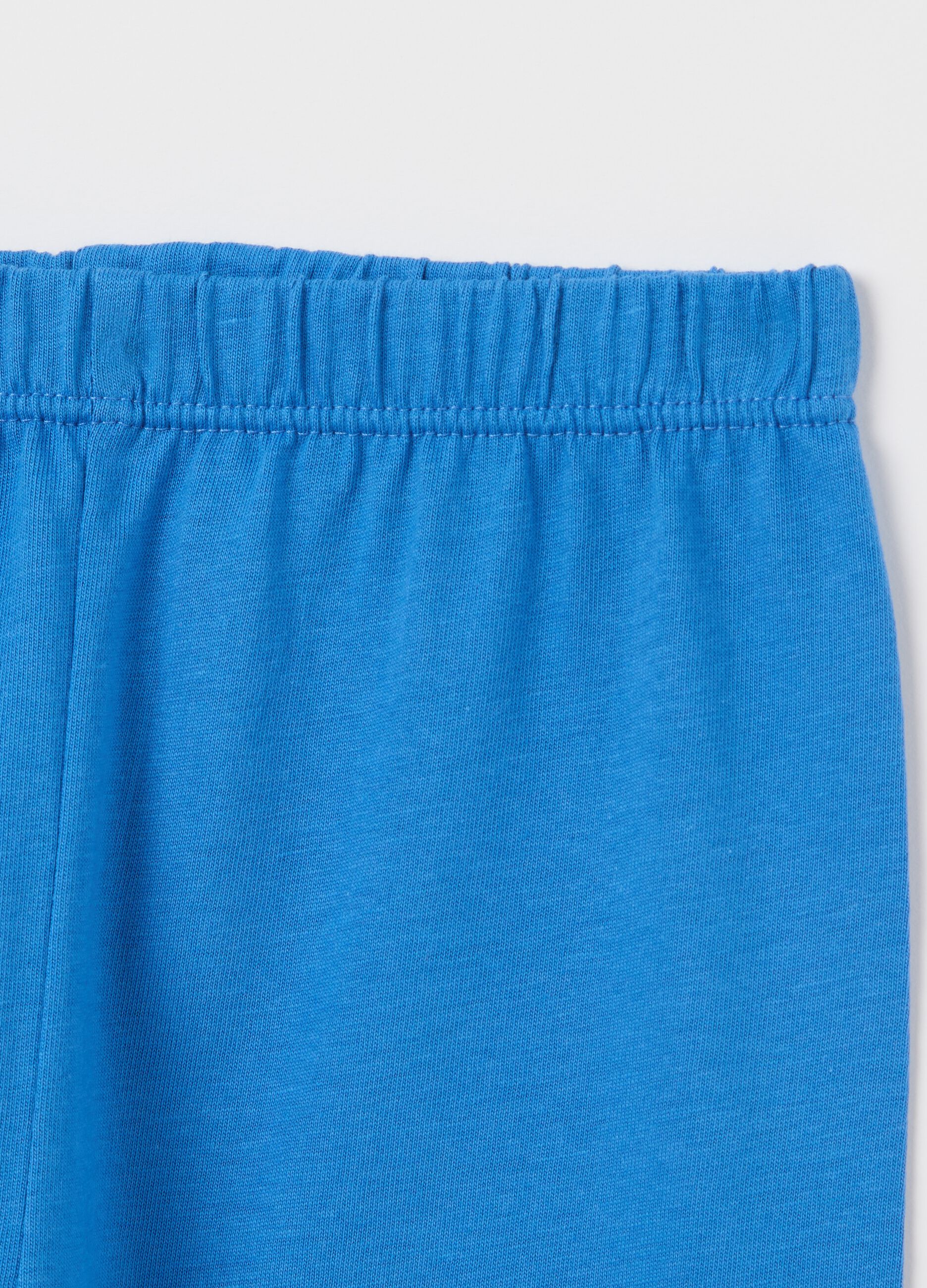 Light blue organic cotton pyjamas with chameleon print