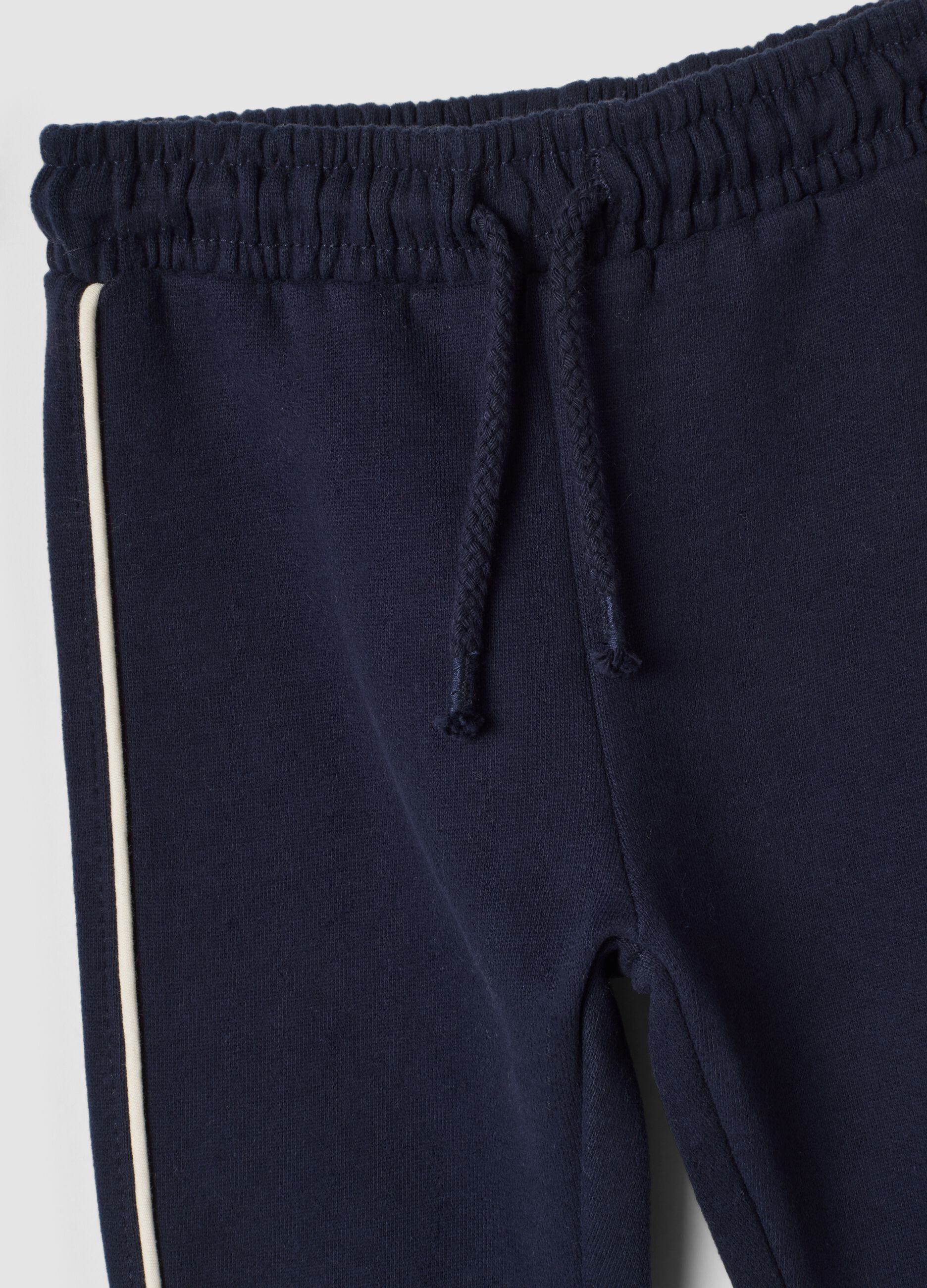 Blue joggers in 100% organic cotton