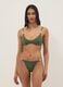 Green stretch-fabric bikini top with embellished straps_1