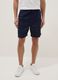 Blue pure cotton Bermuda shorts with elasticated waist_1