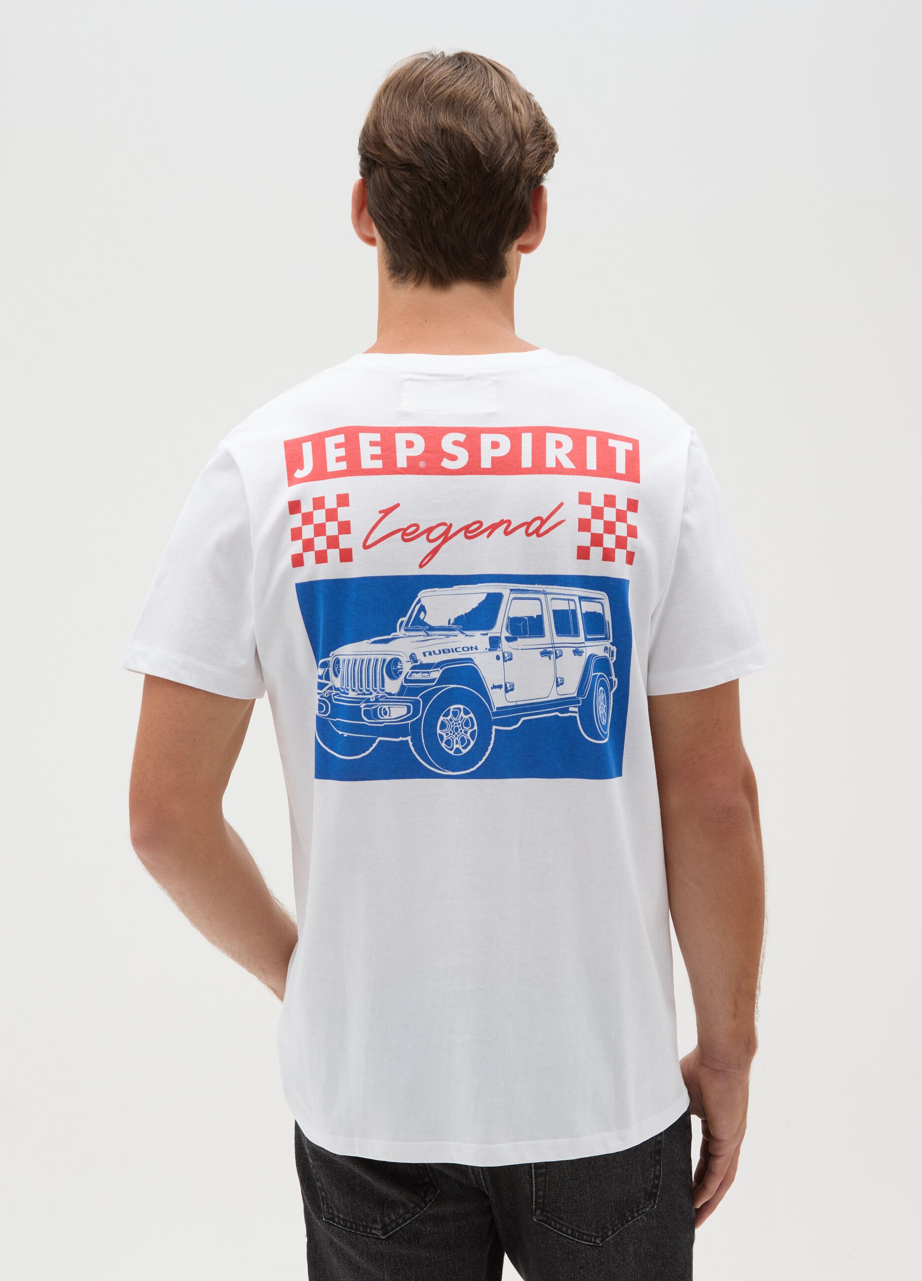 Men's pure cotton white regular fit T-shirt with print