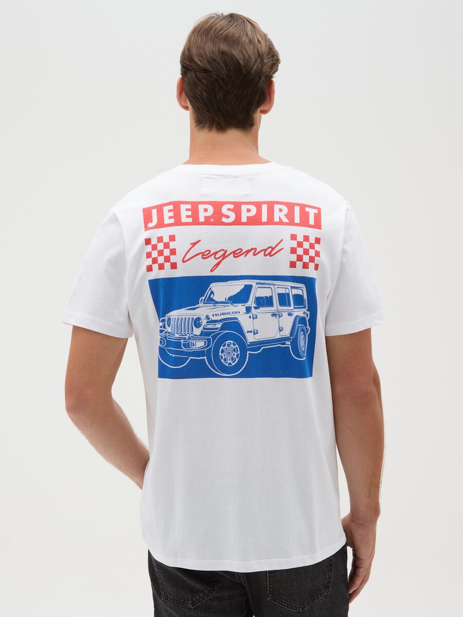 Men's pure cotton white regular fit T-shirt with print_3