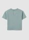 Children's green pure cotton T-shirt, regular fit_1