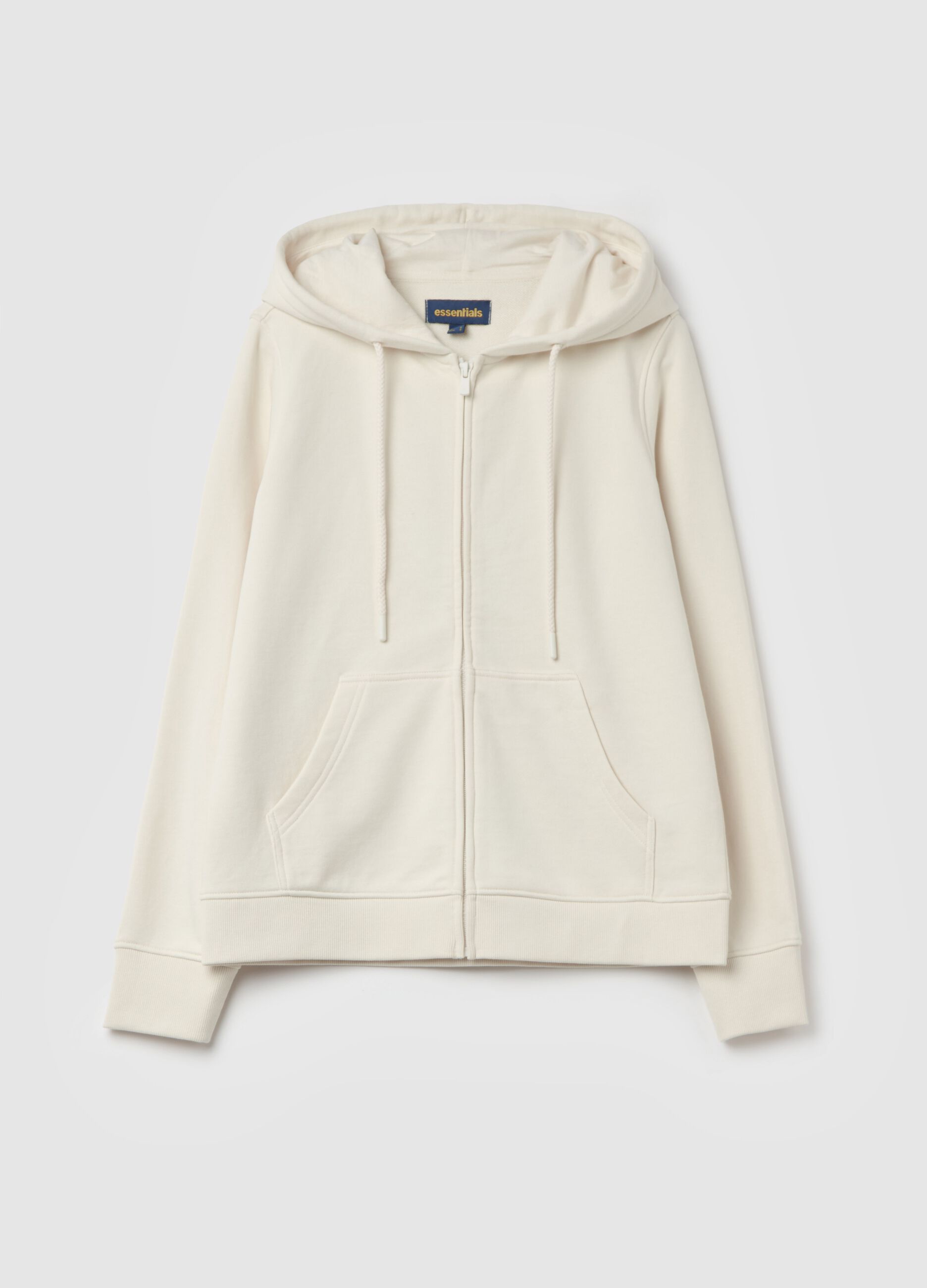 Essential full-zip sweatshirt with hood