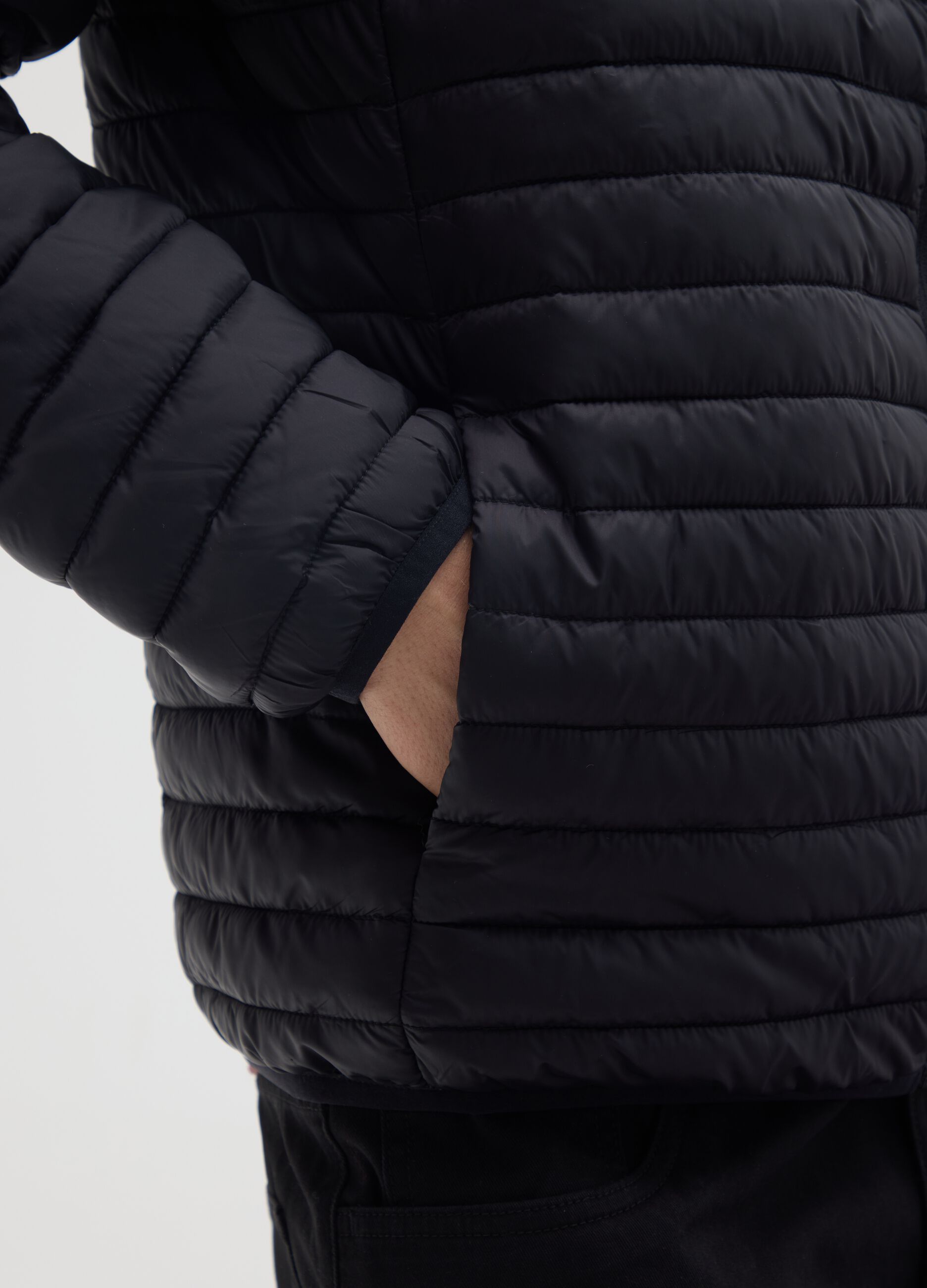 Giacca in tessuto nero regular fit
