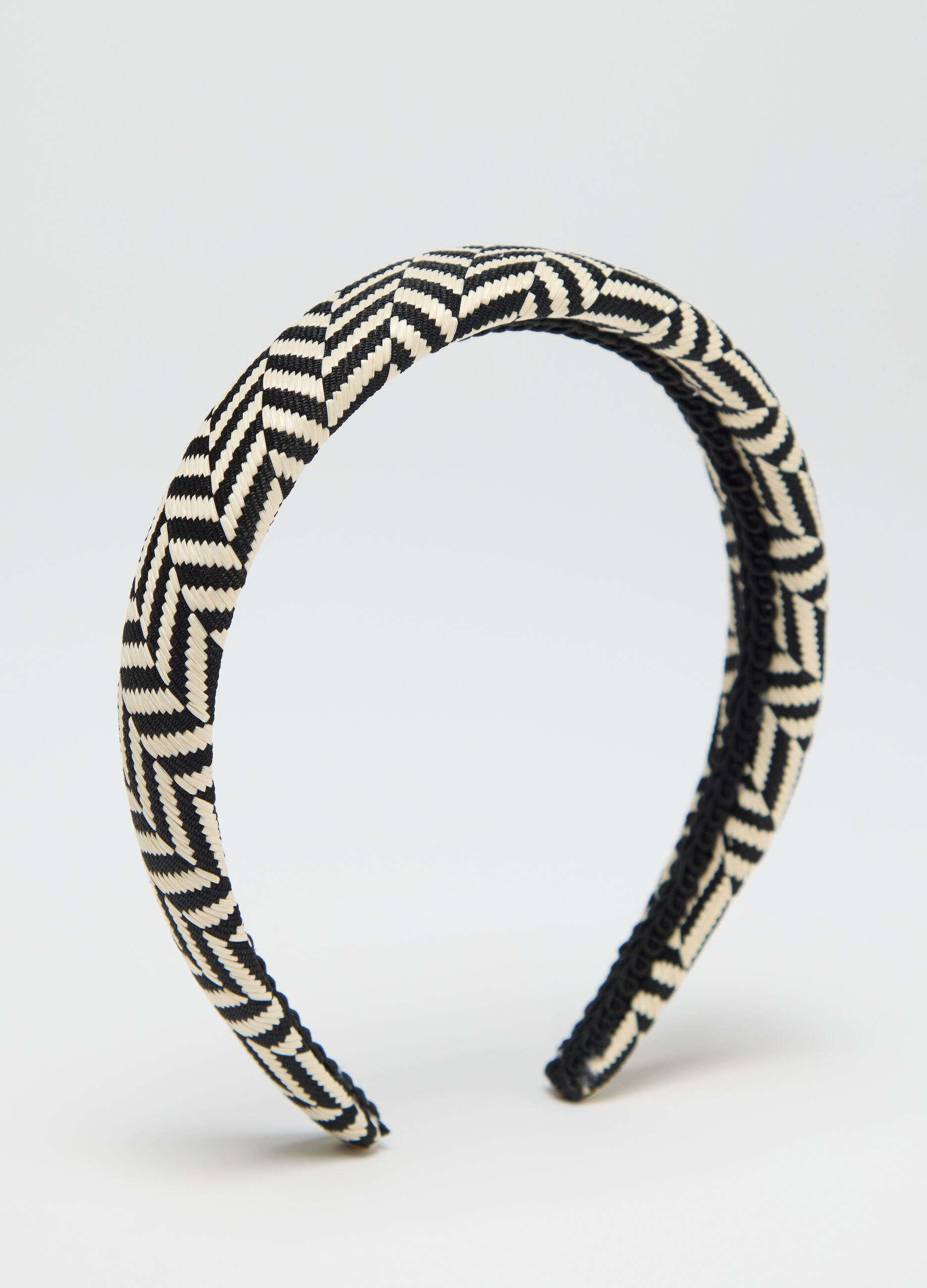 Multicoloured alice band with geometric design